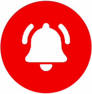 Red Task Mammoth bell alert icon